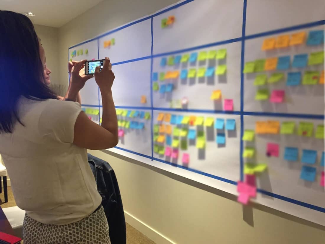 Professional content marketing strategy planning template showing editorial calendar and content creation workflow